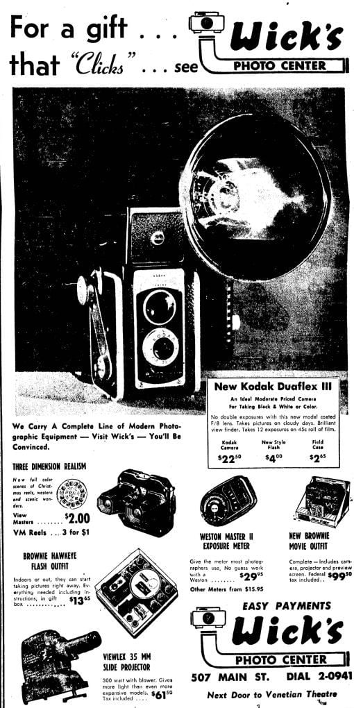 Wick's Photo Center, 507 Main St., Racine
